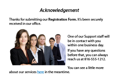 Secure Form Submittal Acknowledgement
